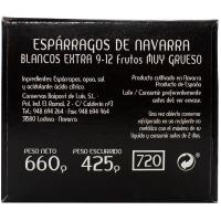 Espárrago blanco D.O. 9/12 BAIGORRI SELECCIÓN, lata 425 g