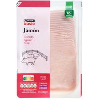 Jamón cocido EROSKI BASIC, bandeja 300 g