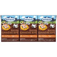 Batido de choco sin azucar añadido ASTURIANA, pack 3x200 ml