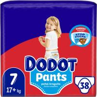 Pants bebé seco Jumbo 17 kg+ Talla 7 DODOT, paquete 38 uds