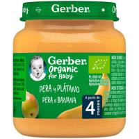 Potito de pera y plátano GERBER, tarrito 125 g