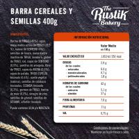 Barra cereal RUSTIK BAKERY, paquete 400 g