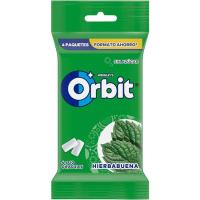 Chicle de hierbabuena en gragea ORBIT, pack 4x14 g