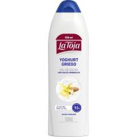 Gel de ducha de yogur griego LA TOJA, bote 550 ml