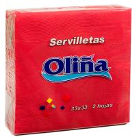 Servilleta roja 2 capas OLIÑA, paquete 42 uds