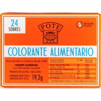 Colorante azul POTE, caja 24 sobres