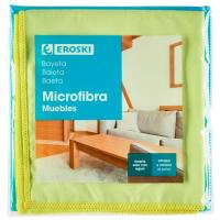 Bayeta de microfibra para muebles 40x40 cm EROSKI, pack 1 ud