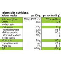 Pan tostado integral EROSKI, 30 rebanadas, paquete 270 g