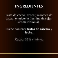 Chocolate negro 52% cacao LINDT, tableta 125 g