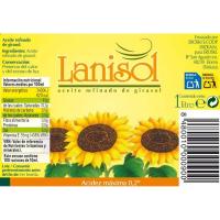 Aceite de girasol LANISOL, botella 1 litro