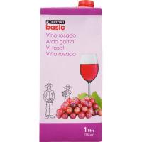 Vino Rosado EROSKI basic, brik 1 litro