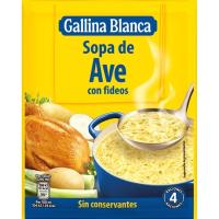 Sopa de ave con fideos GALLINA BLANCA, sobre 76 g