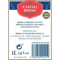 Vermouth Rosso CASTALI, botella 1 litro