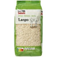 Arroz largo EROSKI BASIC, paquete 1 kg