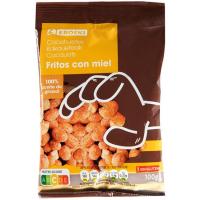 Cacahuetes fritos con miel EROSKI, bolsa 100 g