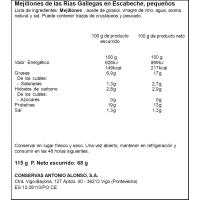 Mejillón en escabeche PALACIO de ORIENTE, lata 120 g