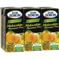 Zumo de melocotón-uva DON SIMON, pack 6x20 cl