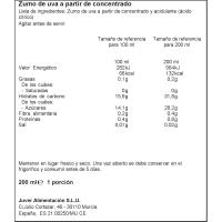 Mosto de uva JUVER, botella 20 cl