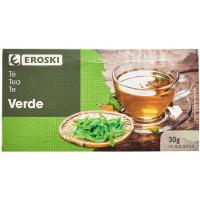 Té verde EROSKI, caja 20 sobres