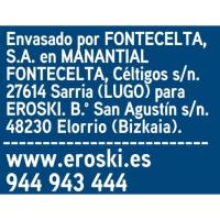 Agua mineral EROSKI, botellín tapón sport 33 cl