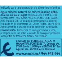 Agua mineral EROSKI, garrafa 5 litros