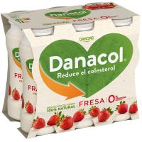 Danacol para beber sabor fresa DANONE, pack 6x100 ml