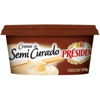 Crema de queso semicurado PRESIDENT, tarrina 125 g