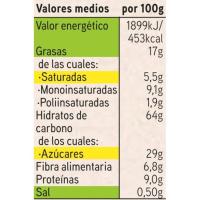 Cereales muesli crunch con dos chocolates EROSKI, caja 500 g