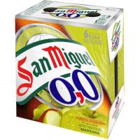 Cerveza sabor manzana 0,0 SAN MIGUEL, pack 6x25 cl