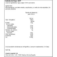 Bebida de soja 0% azúcar YOSOY, brik 1 litro