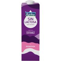 Leche desnatada sin lactosa KAIKU, brik 1 litro