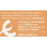 Café en grano natural EROSKI BASIC, paquete 500 g