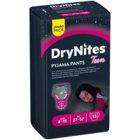 Pants noche niña 8-15 años 27-57 kg DRYNITES, paquete 13 uds